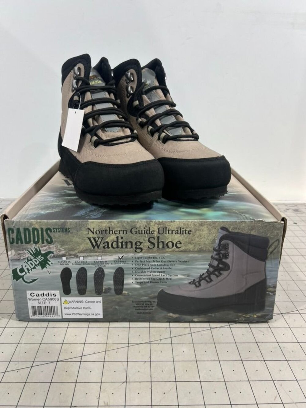 Caddis Women's Northern Guide Wading Boot - Taupe Sz. 7 New